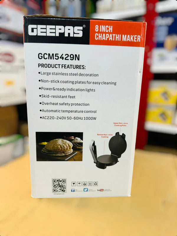 GEEPAS 8 inch Chapathi Maker GCM5429N