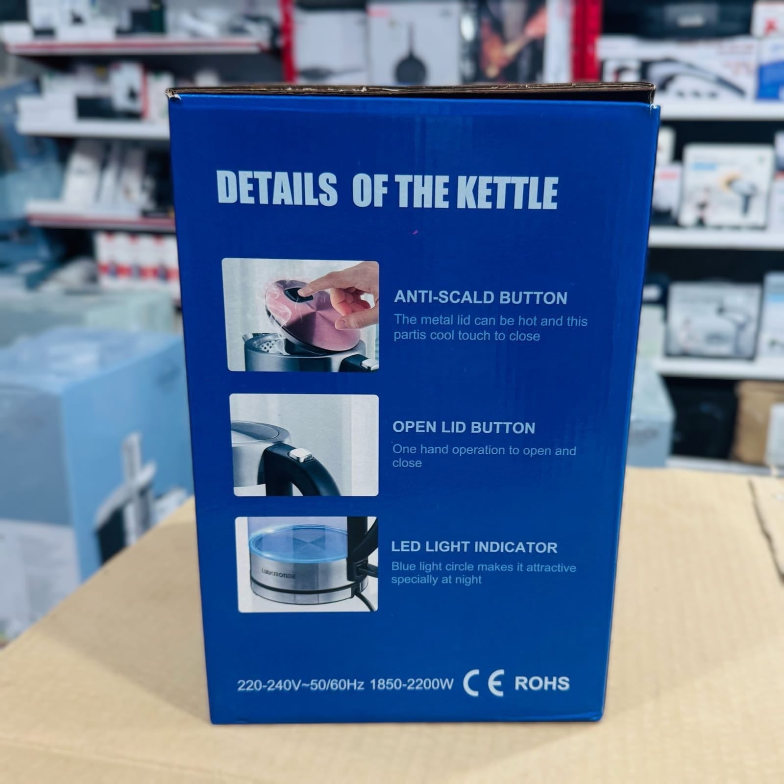 UK Glass Electric Kettle 1.7L
