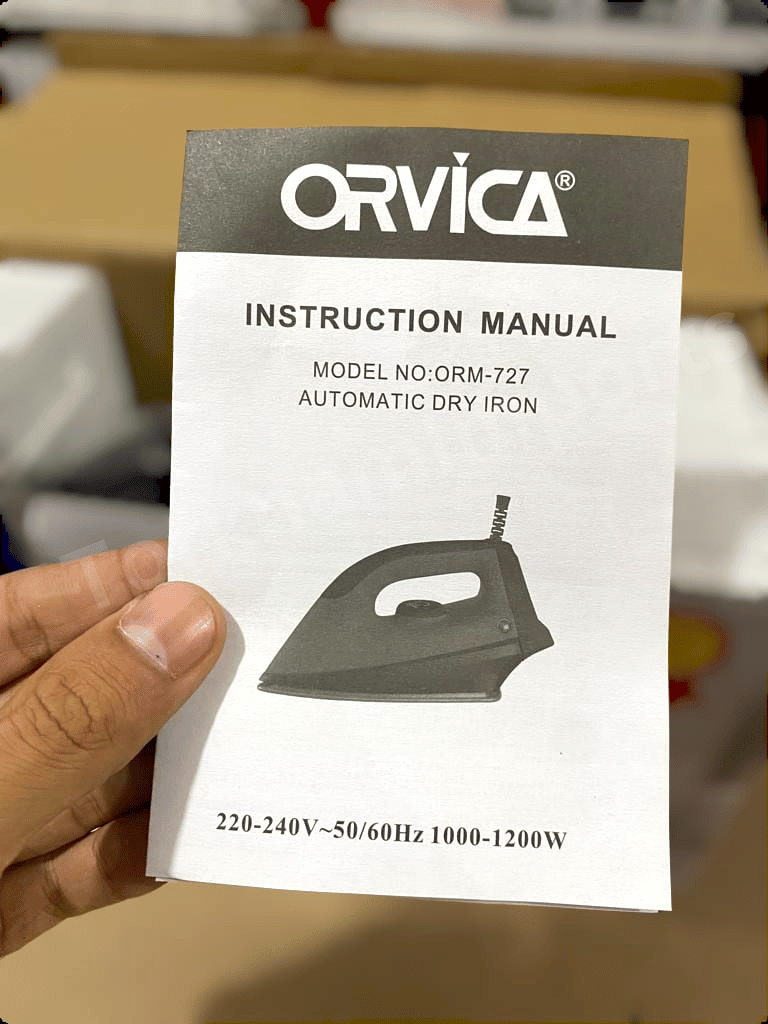 Orvica 1200W Non-Stick Dry Iron