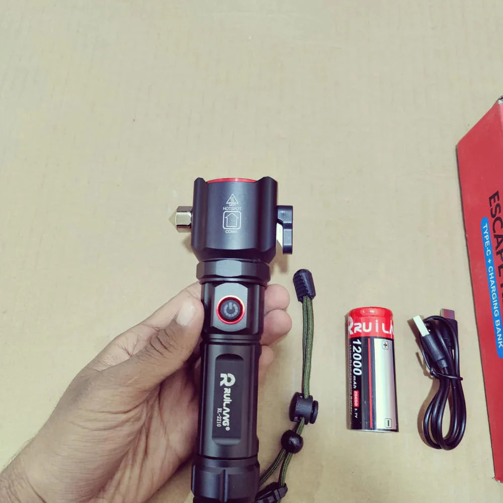 Very Powerful 2-in-1 Emergency Flashlight & Charging Bank