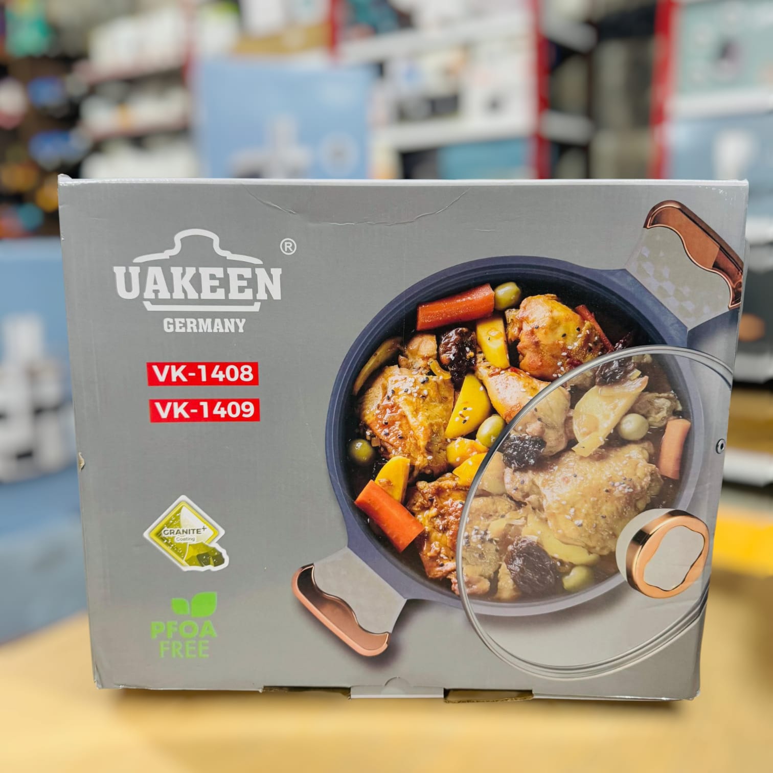 Uakeen Germany Induction Die-Cast Granite Cookware Set 10pcs VK-1408