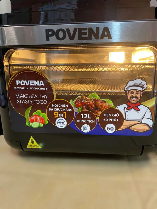 POVENA 12L 9 in 1 Air Fryer Oven