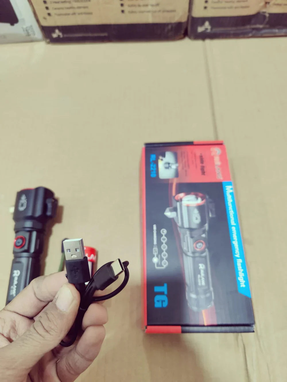 Very Powerful 2-in-1 Emergency Flashlight & Charging Bank