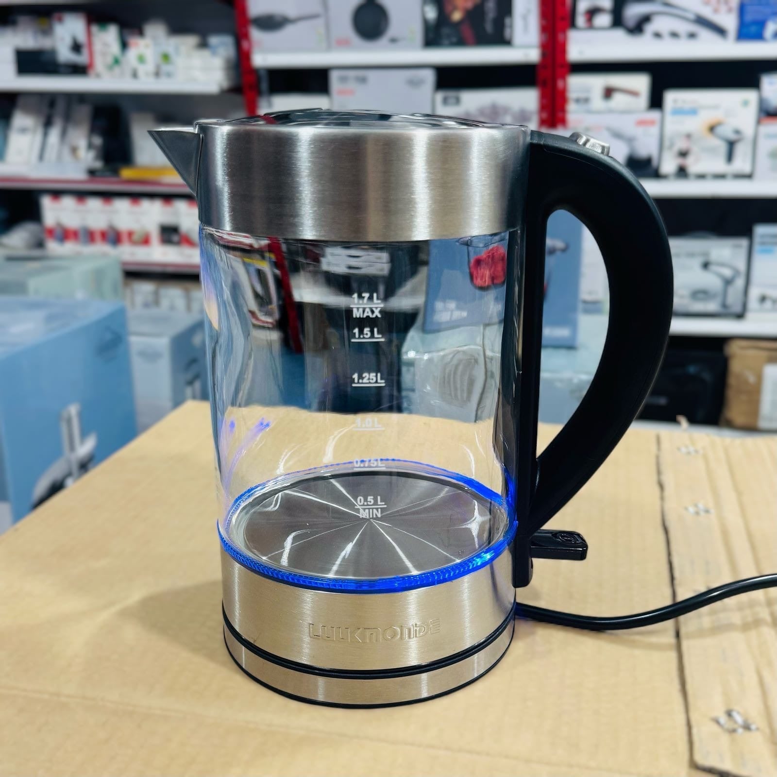UK Glass Electric Kettle 1.7L