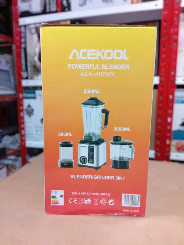 ACEKOOL 3 in 1 Blender ACK-4020BL