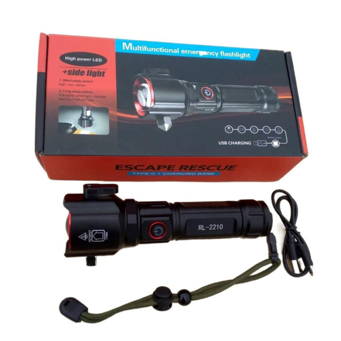 Very Powerful 2-in-1 Emergency Flashlight & Charging Bank