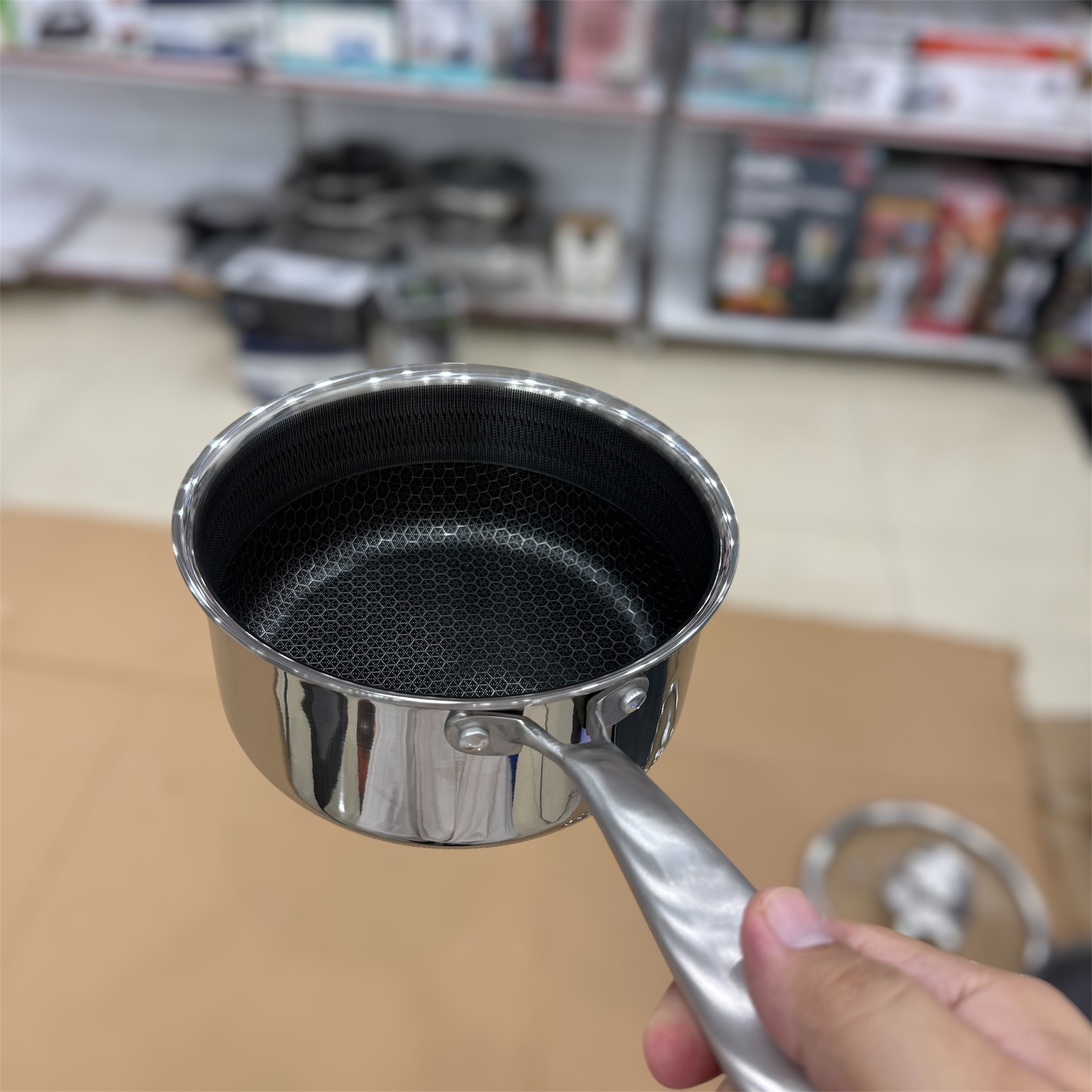 Laser Coated Induction Sauce Pan With Lid