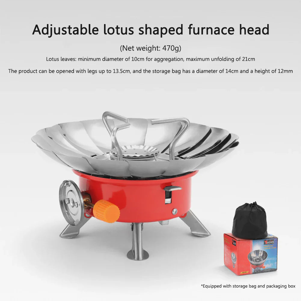 Outdoor Windproof Camping Stove With Butane Bottle