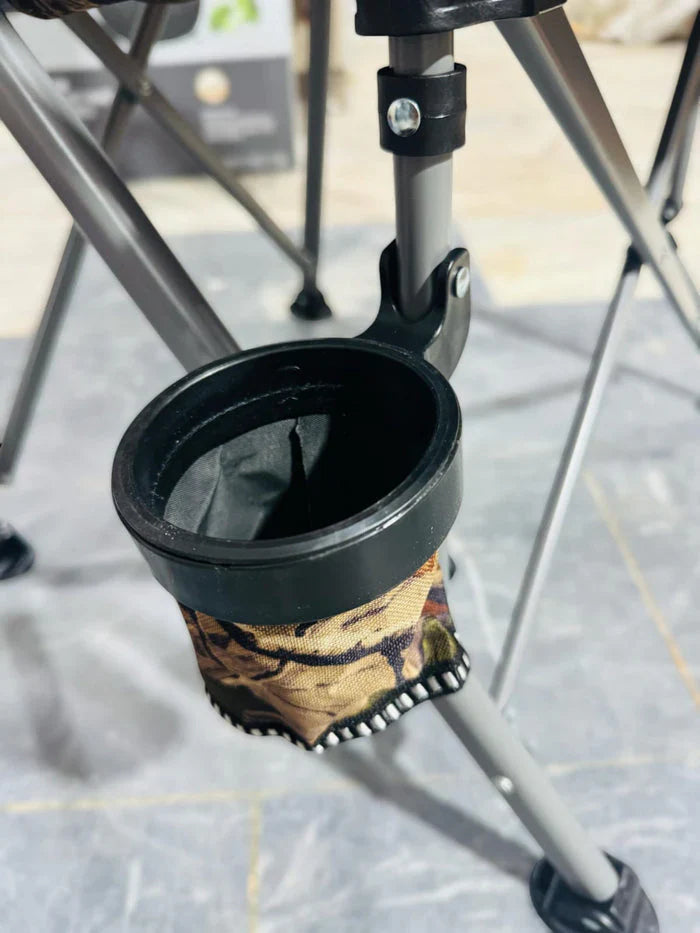 Portable Camping Chair Featuring Cup Holder and Side Pocket