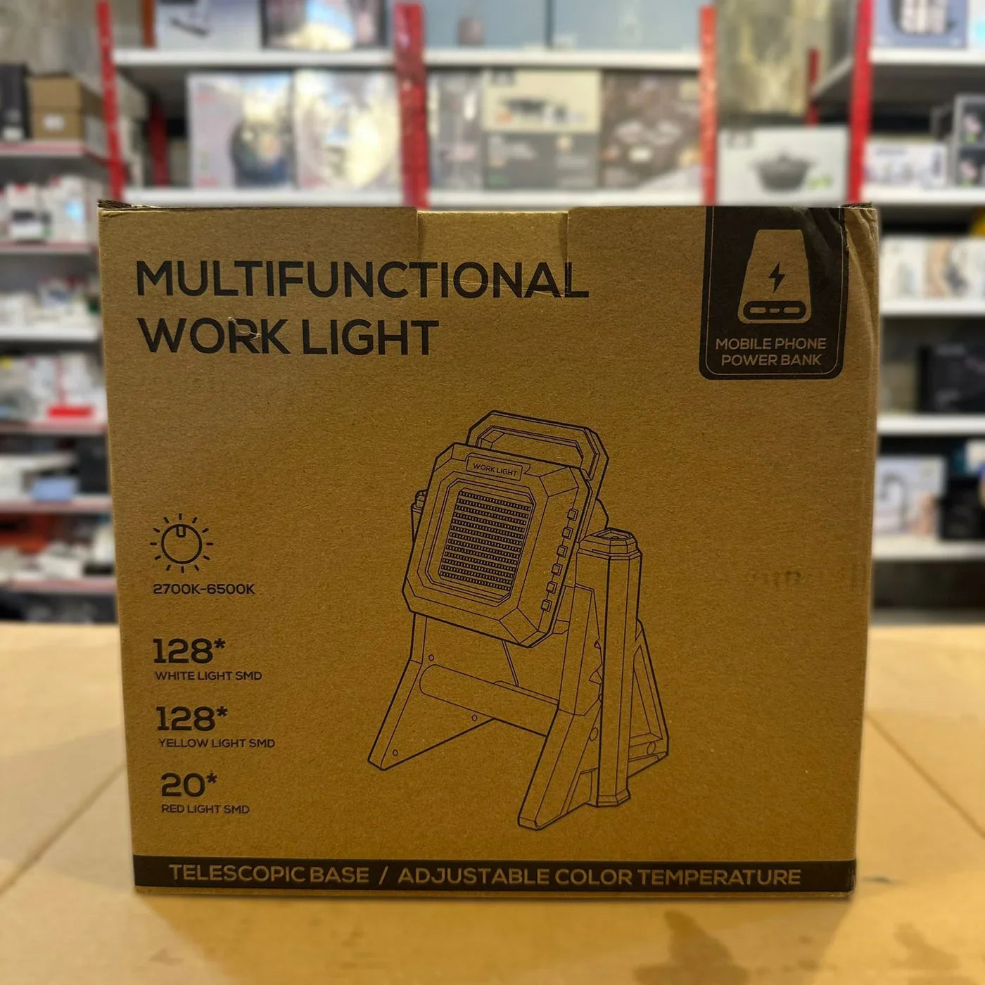 Multifunctional Telescopic Work Light & Power Bank