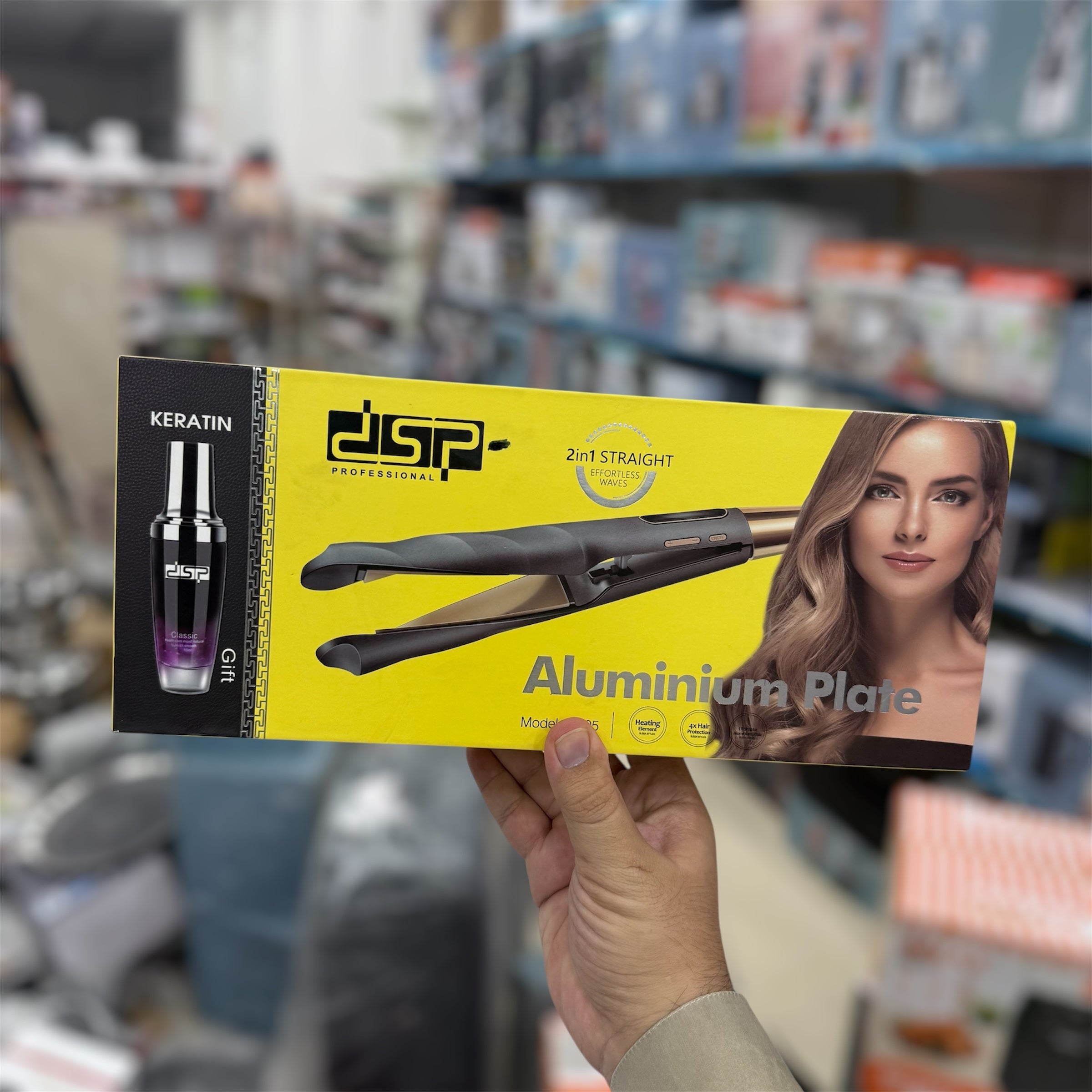 DSP 50W Aluminium Plate 2 in 1 Hair Straightener-10205