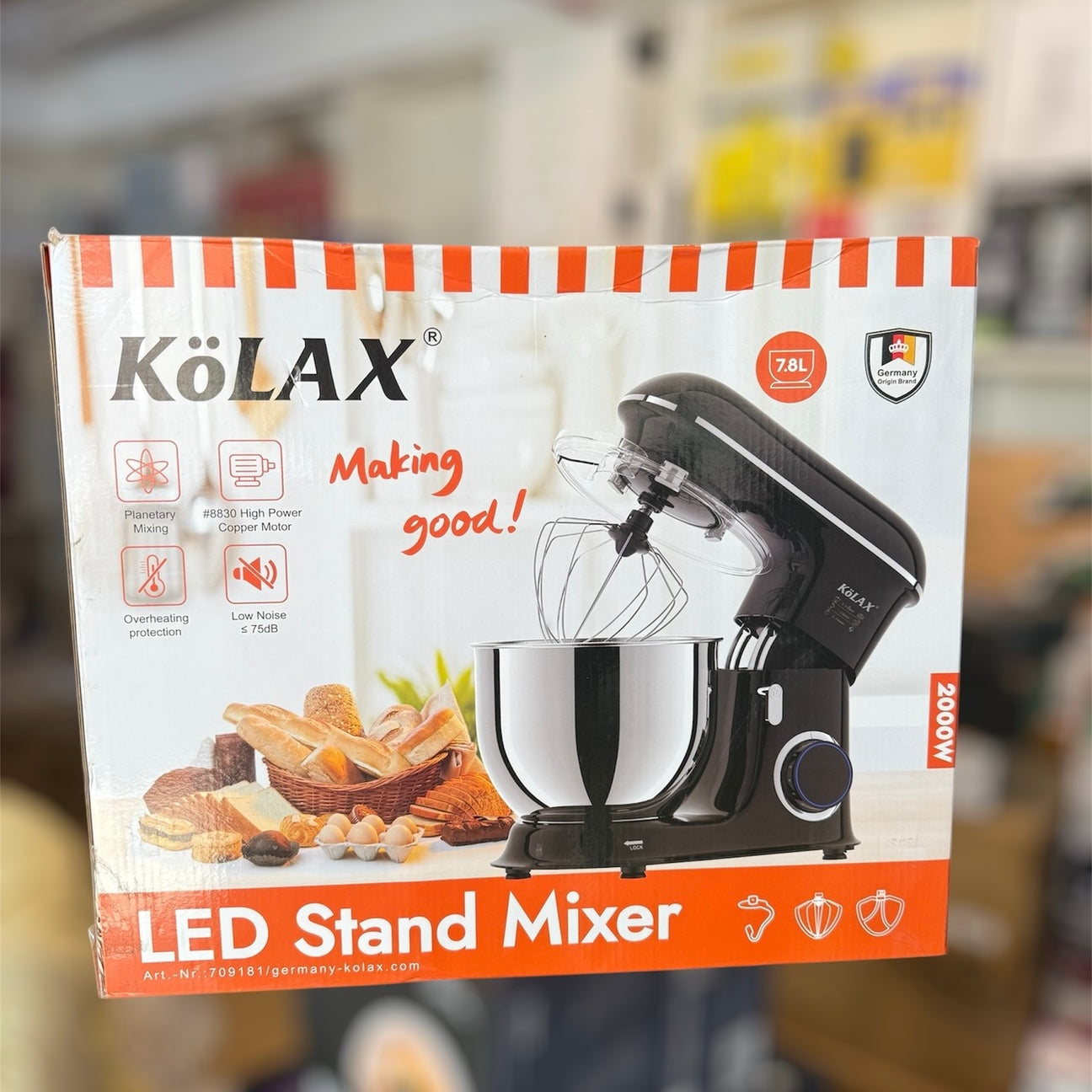 KoLAX Professional Stand Mixer 7.8L