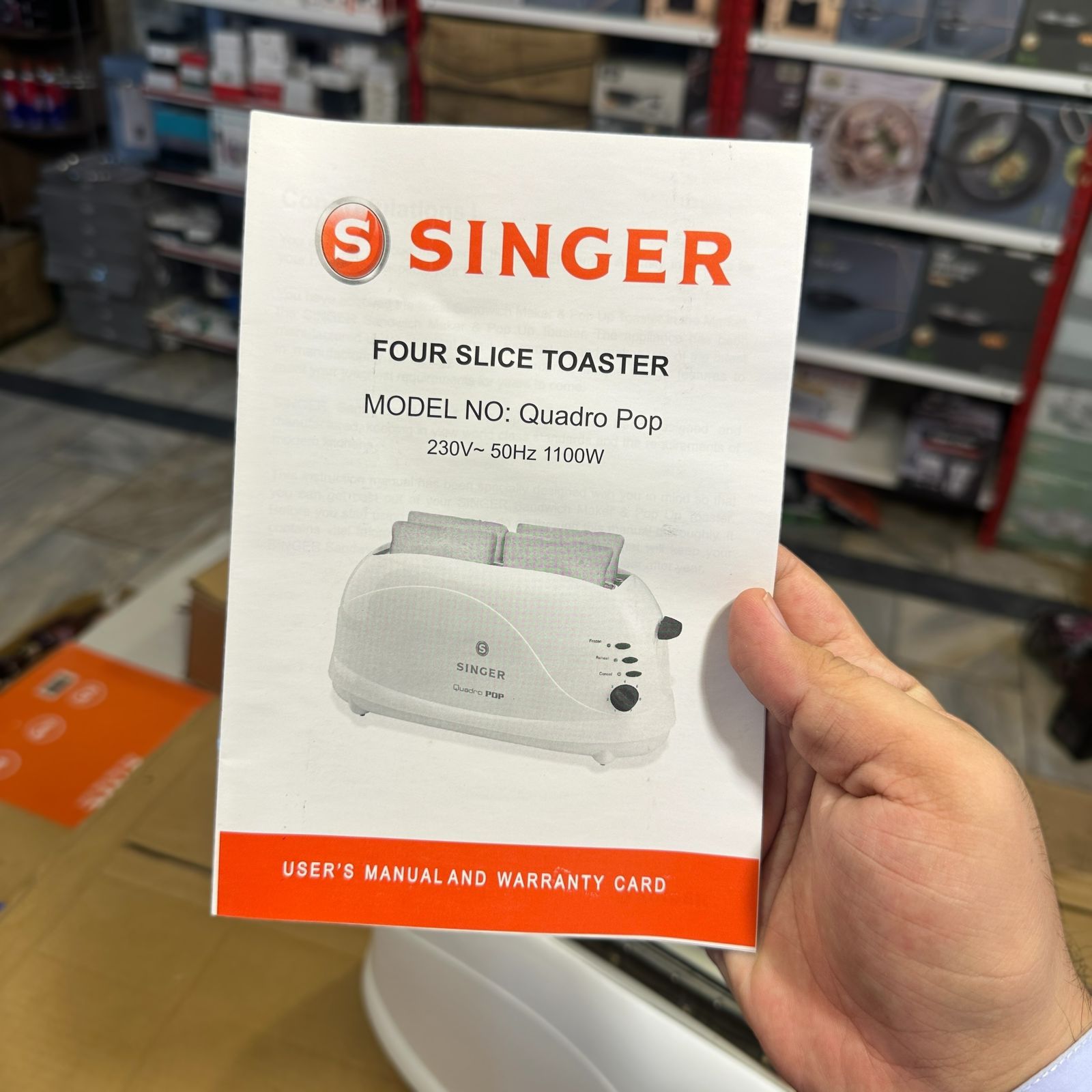 Singer 4 Slice Popup Toaster SPT-114