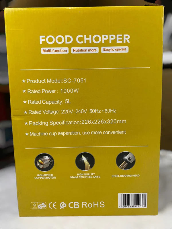 5L SILVER CREST Food Chopper with 2 Blades