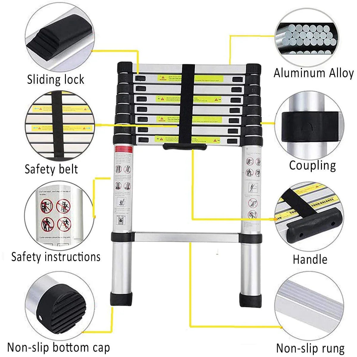2 in 1 Aluminum Foldable Ladder