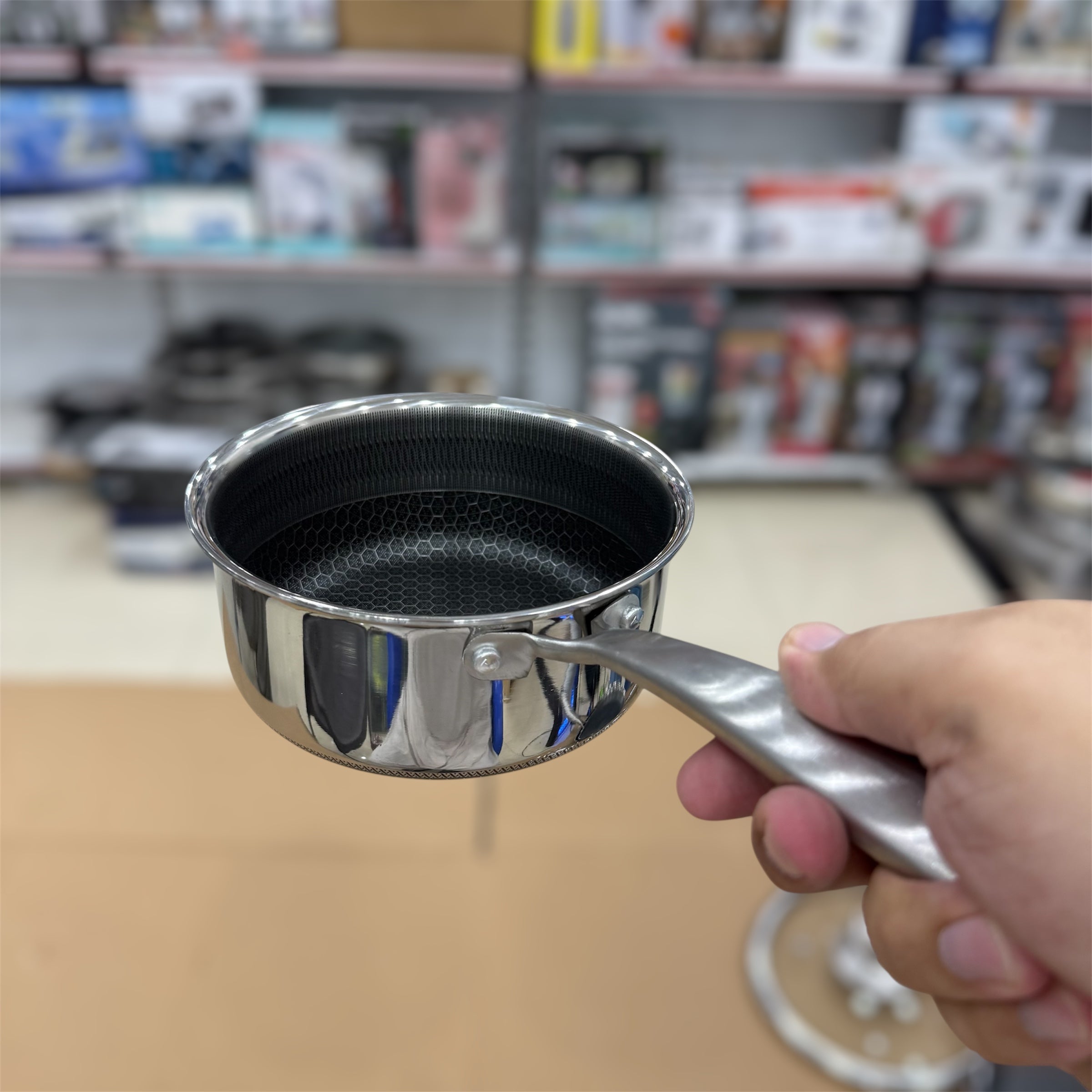 Laser Coated Induction Sauce Pan With Lid