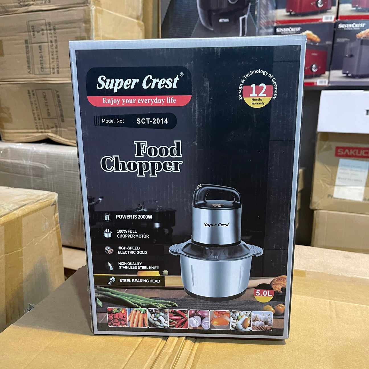 Super Crest 5L Food Chopper with Extra Blade SCT-2014