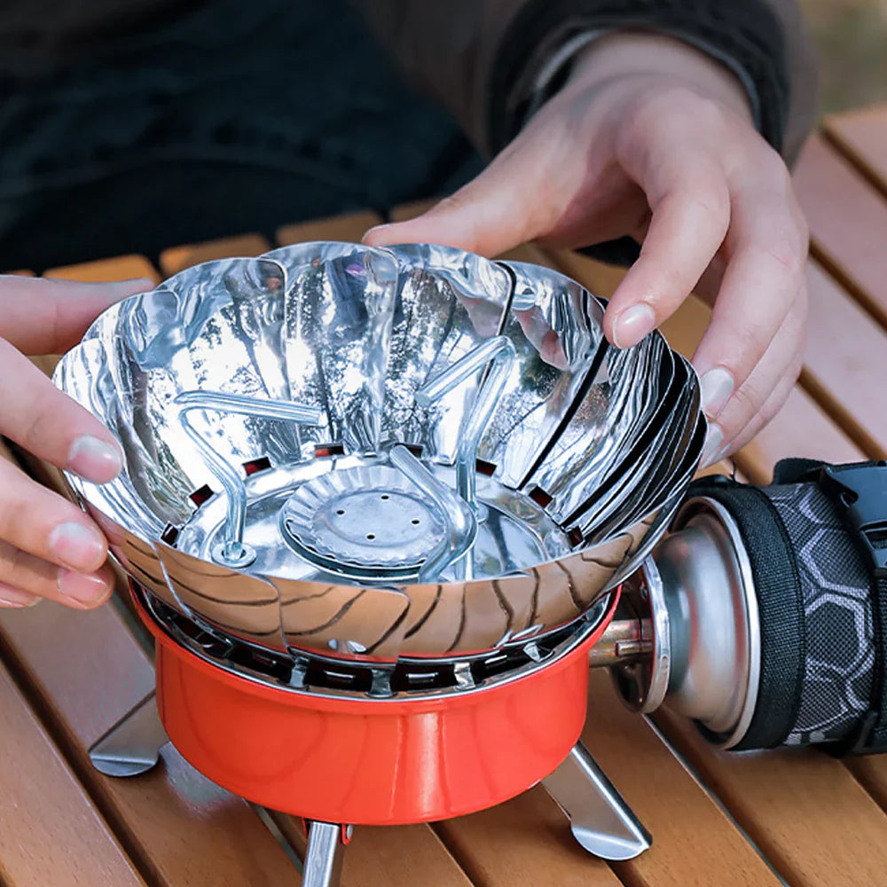 Outdoor Windproof Camping Stove With Butane Bottle
