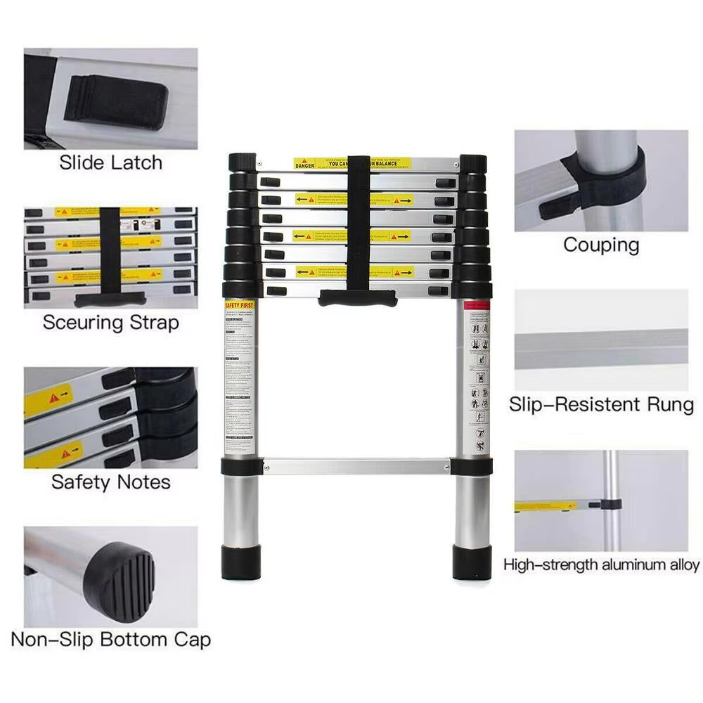 Single Aluminum Side Telescopic Foldable Ladder