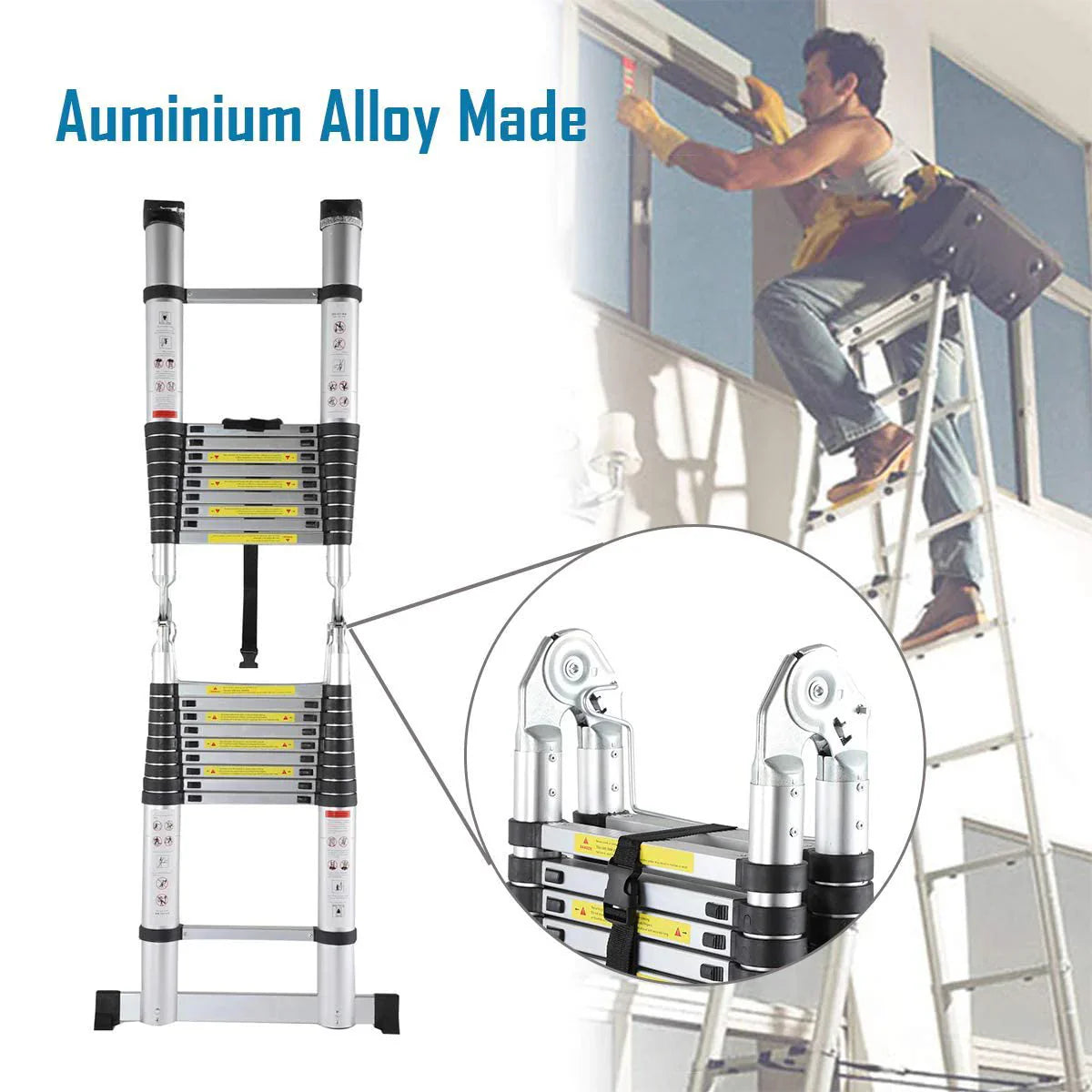 2 in 1 Aluminum Foldable Ladder
