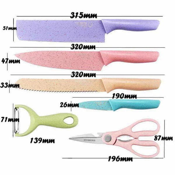 6pcs kitchen knife set
