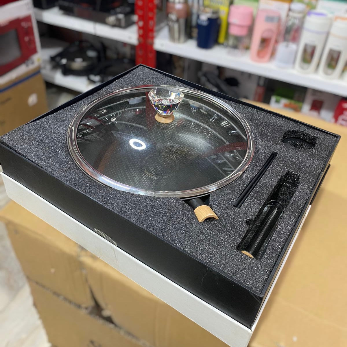 Crystal HoneyComb Laser Coated Deep Pan 34cm