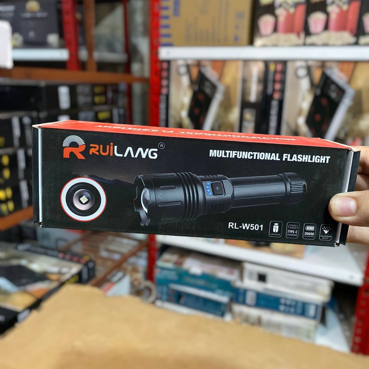 RULANG Multifunctional Flashlight Torch RL-W501