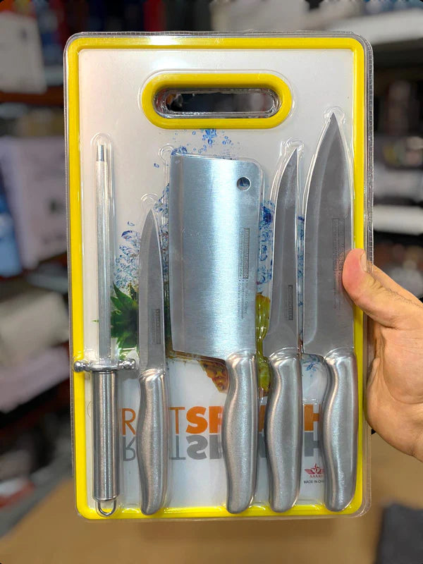 6pcs KOCH MESSER Knives with Cutting Board