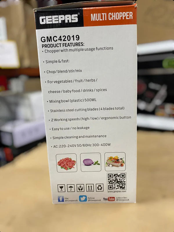 GEEPAS Multi Chopper 500ml GMC42019