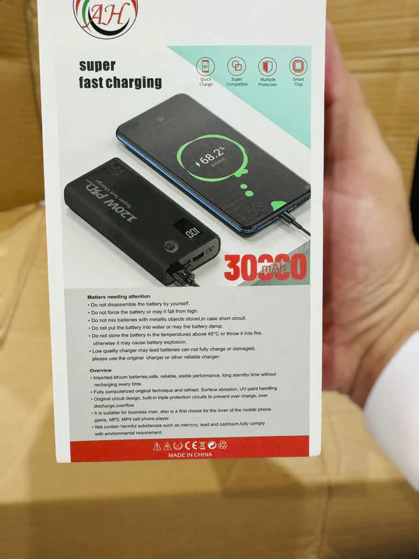 30000mAh Super Fast 120W Power Bank SY-194B