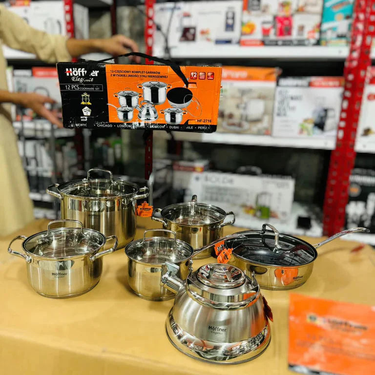 12 Pcs Hoffner Cookware Set