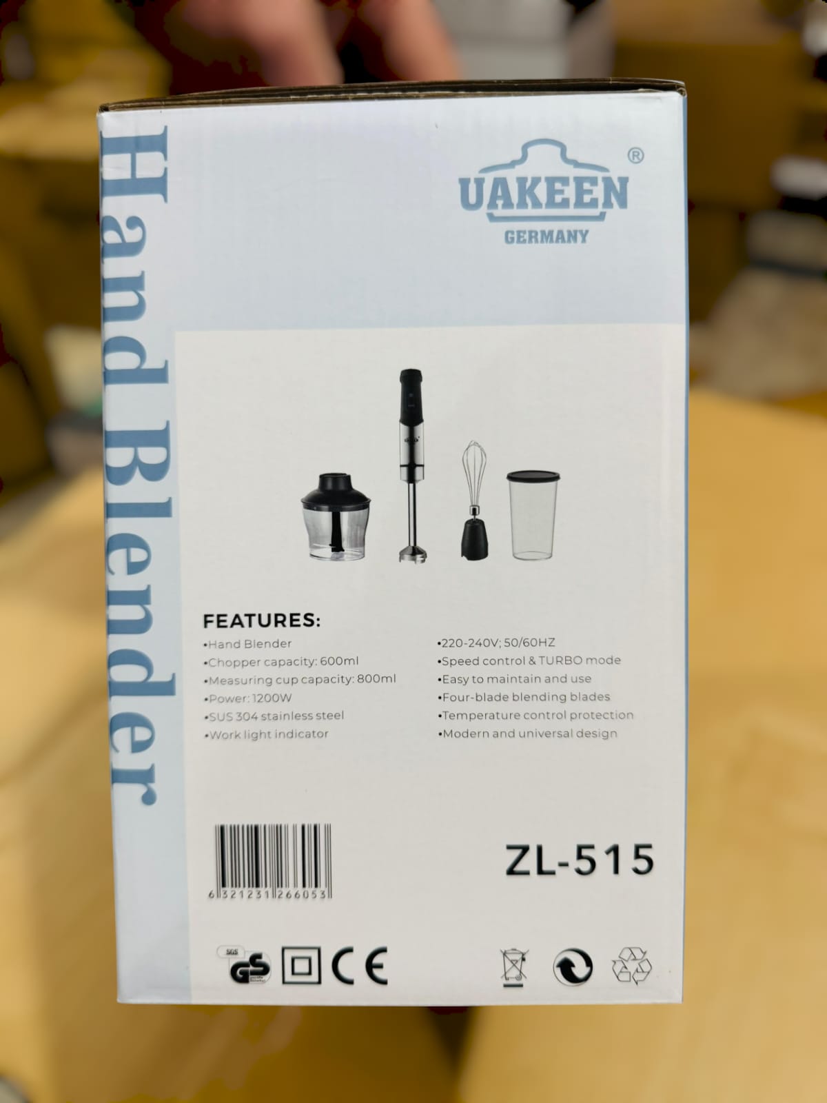 Uakeen Digital 4 in 1 Hand Blender Set ZL-515