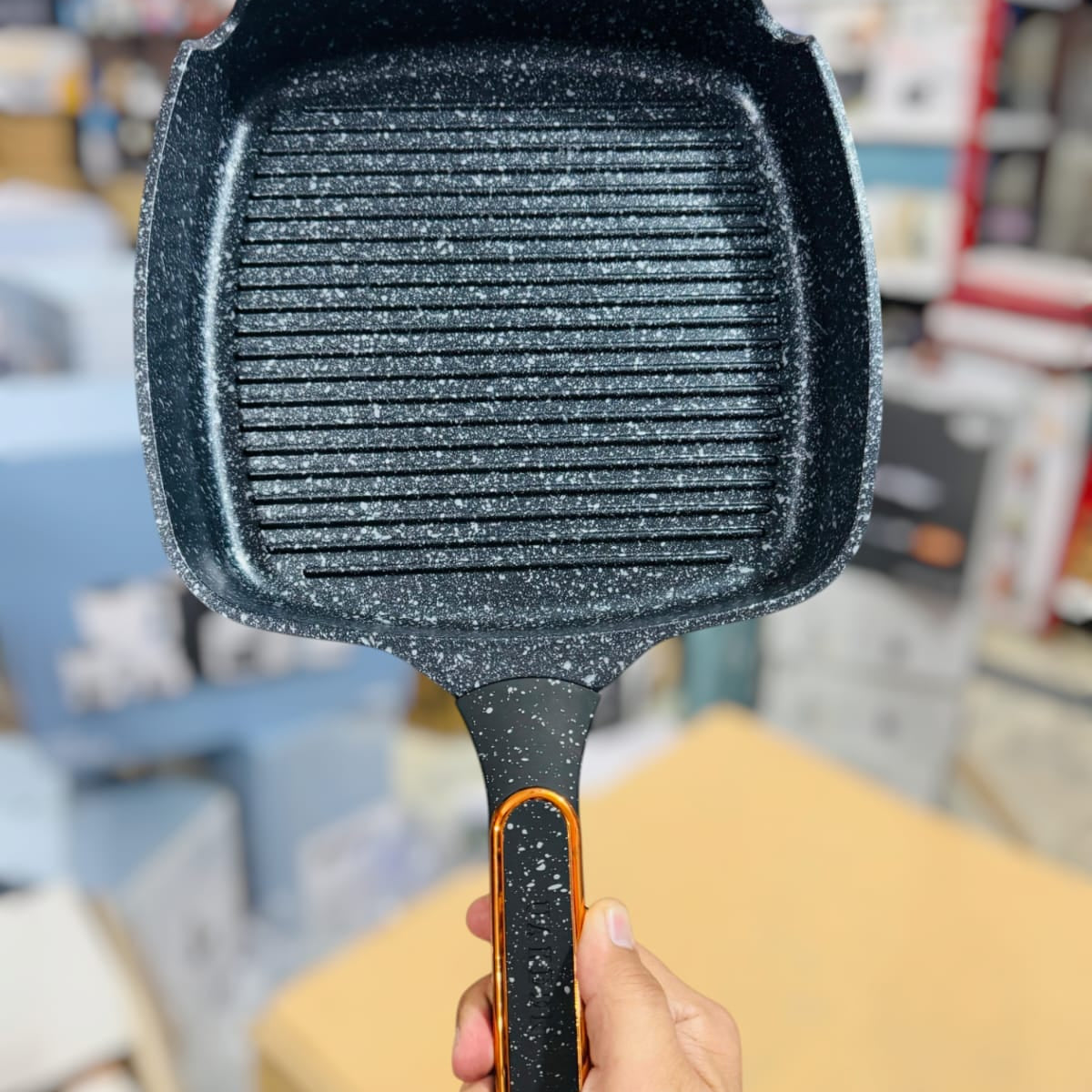 Uakeen Germany Induction Die-Cast Granite Grill Pan 28cm VK-FP428
