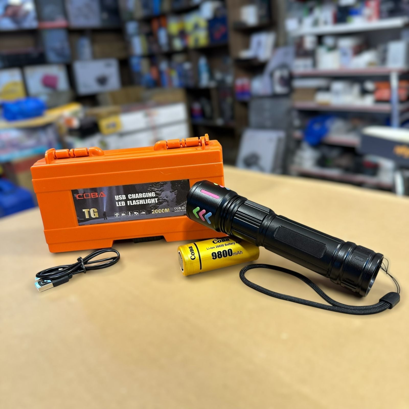 Coba 2000M LED Flashlight