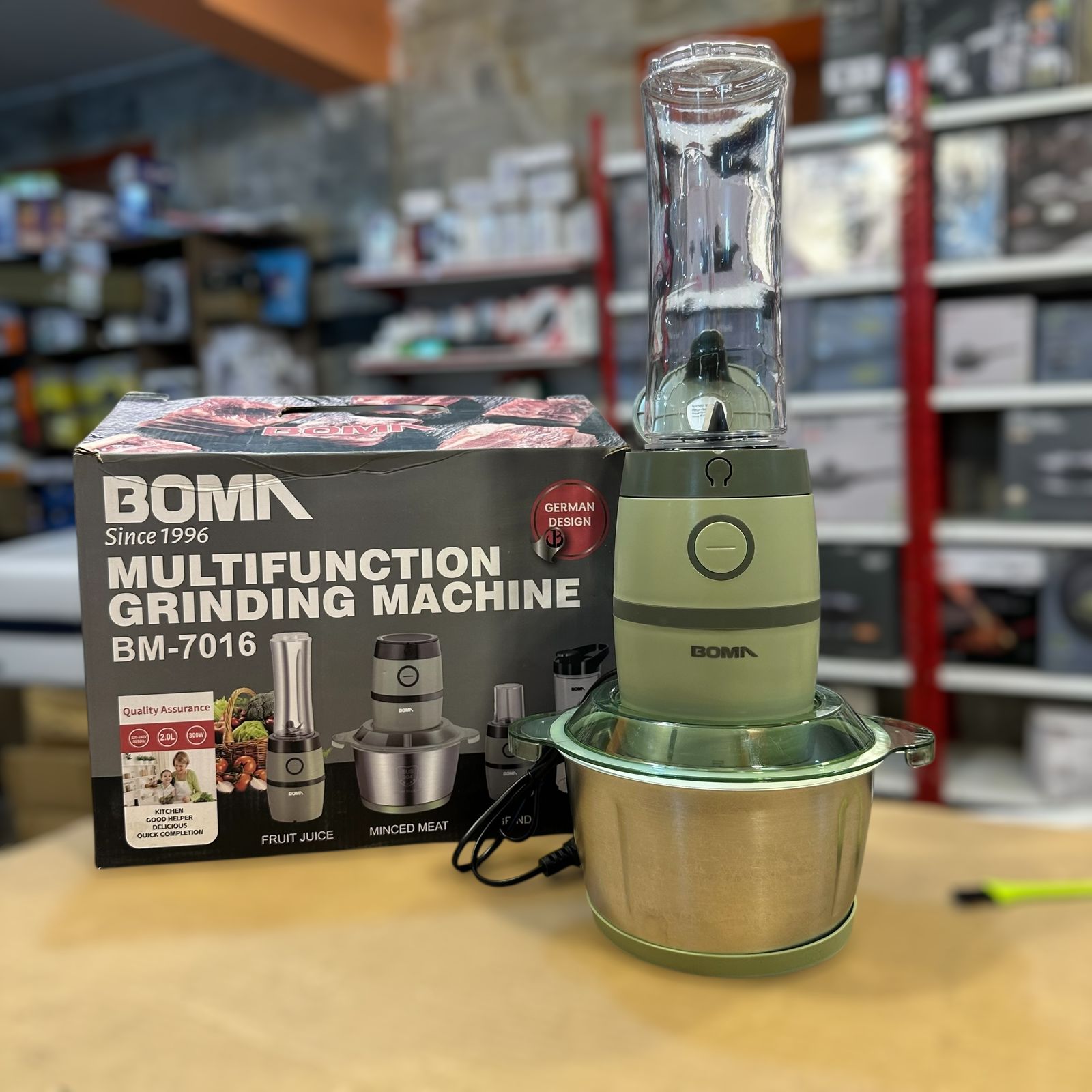 Boma 3 in 1 Chopper Blender Grinder Set BM-7016