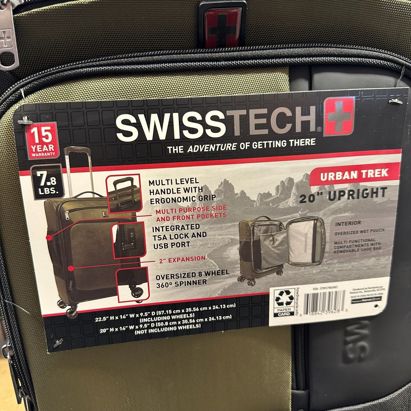 Swiss Tech Urban Trek Luggage Suitcases Bag