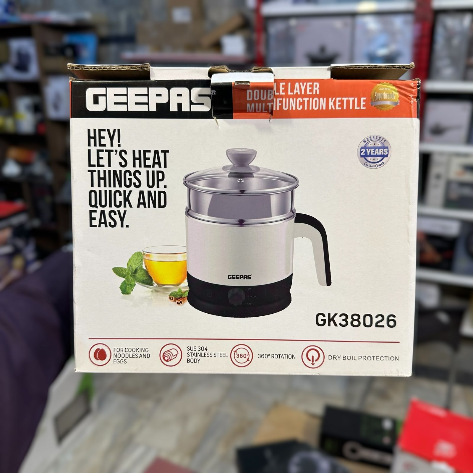 Geepas Double Layer Multifunction Kettle 38026