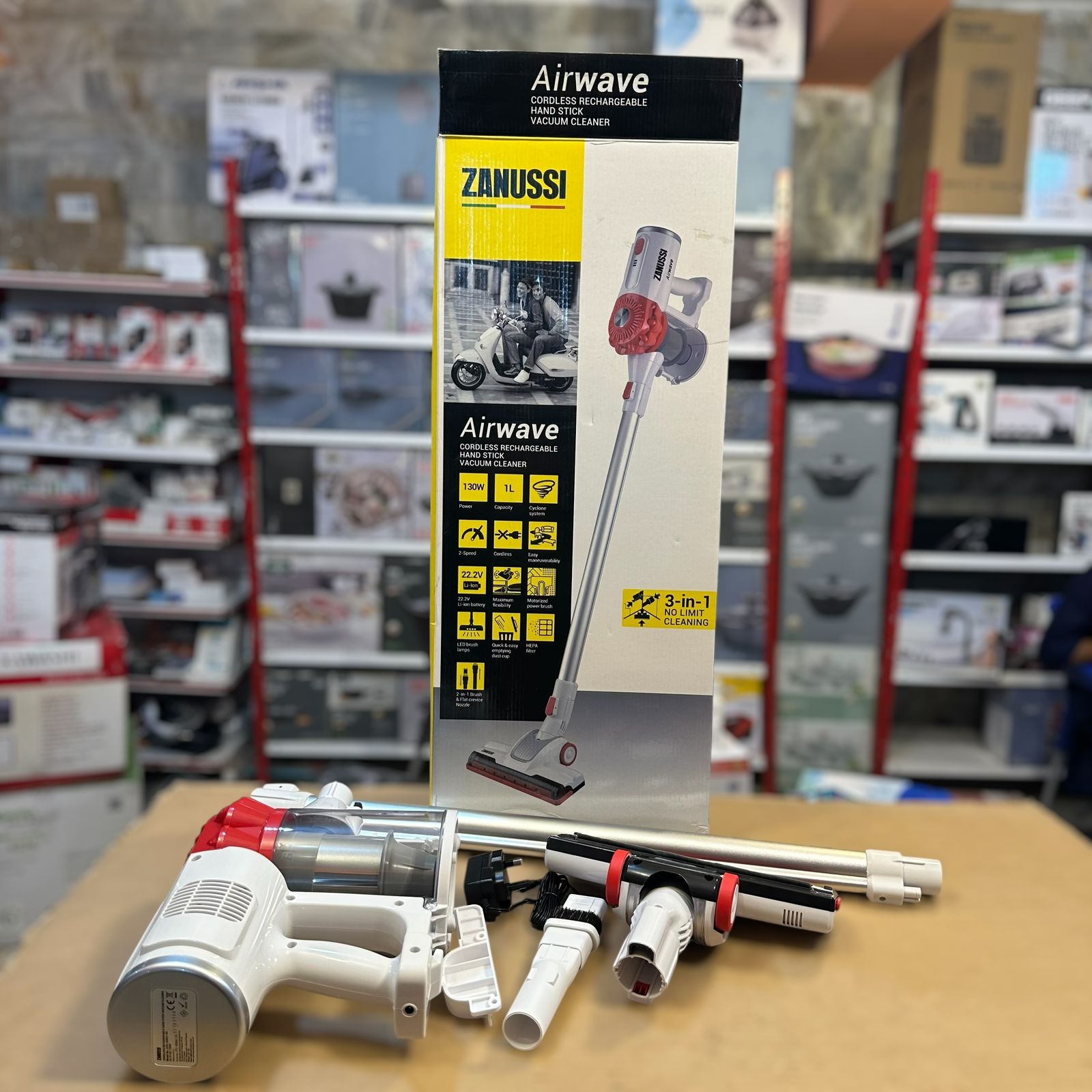 ZANUSSI Airwave Cordless Rechargeable Hand Stick Vacuum Cleaner