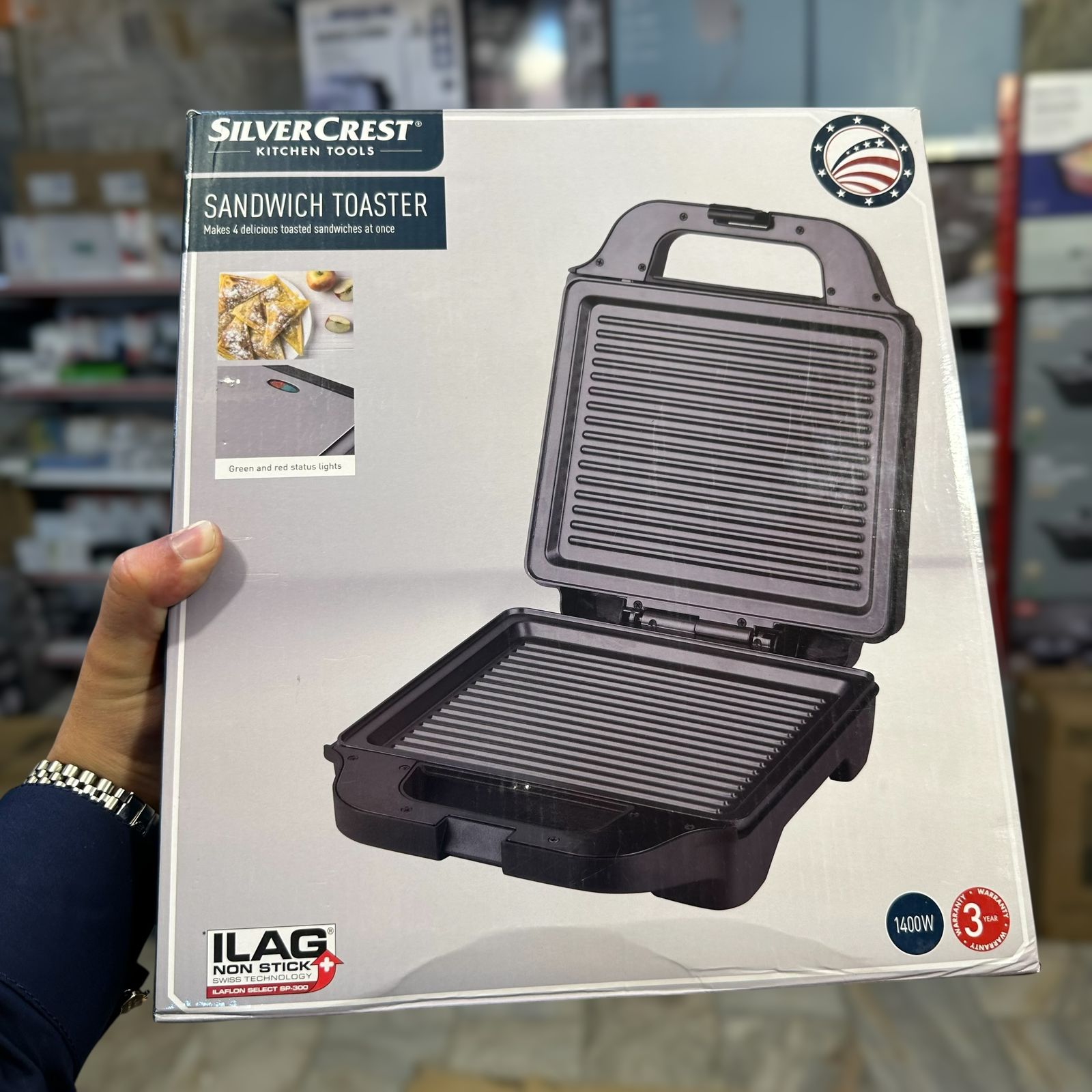 Big Size Silver Crest Sandwich Toaster ( 8 Slices)