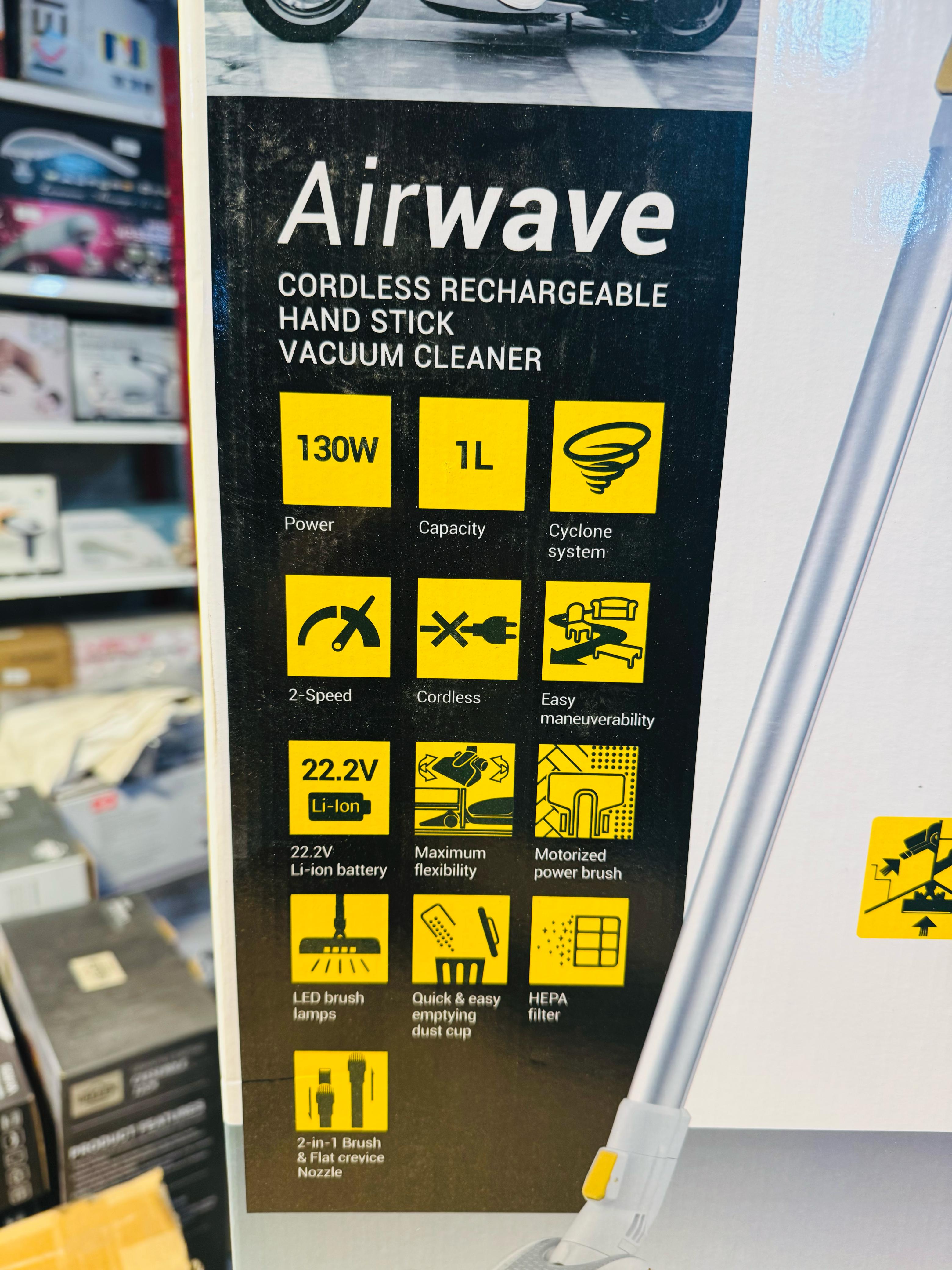ZANUSSI Airwave Cordless Rechargeable Hand Stick Vacuum Cleaner