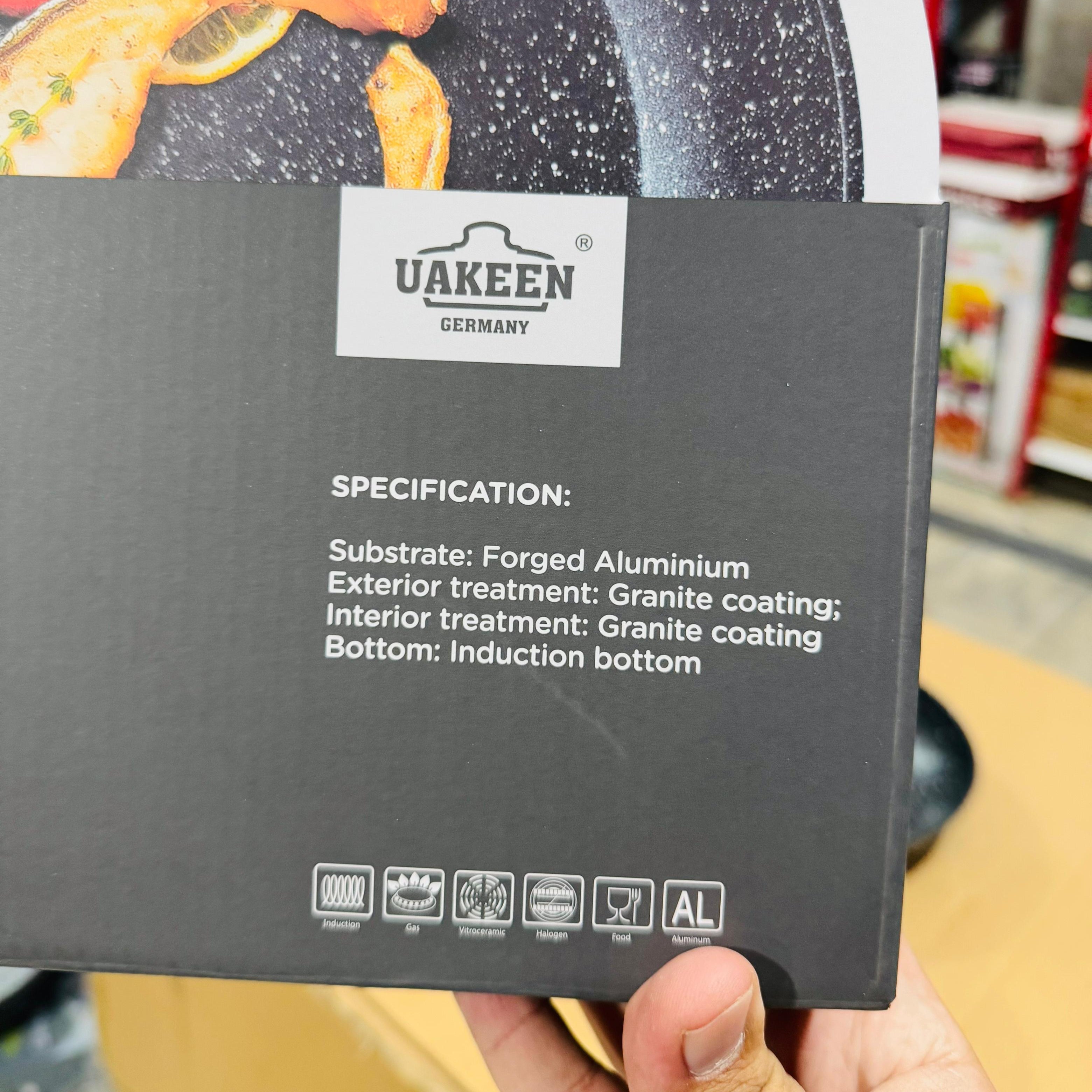 Uakeen Germany Forged Aluminum Frypan with SS Handle