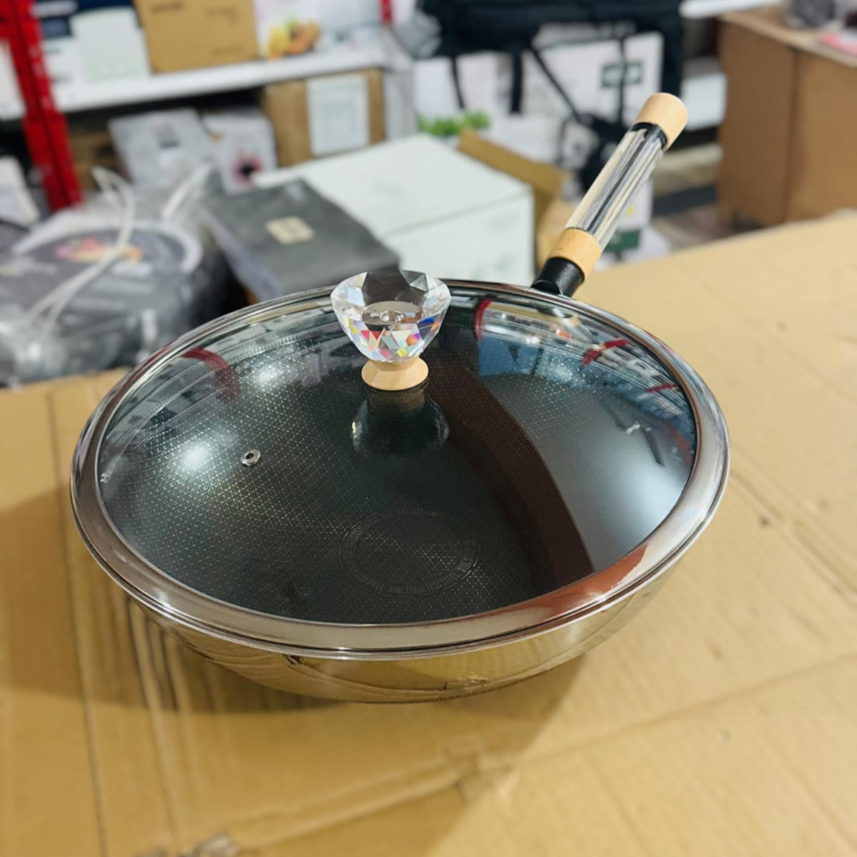Crystal HoneyComb Laser Coated Deep Pan 34cm