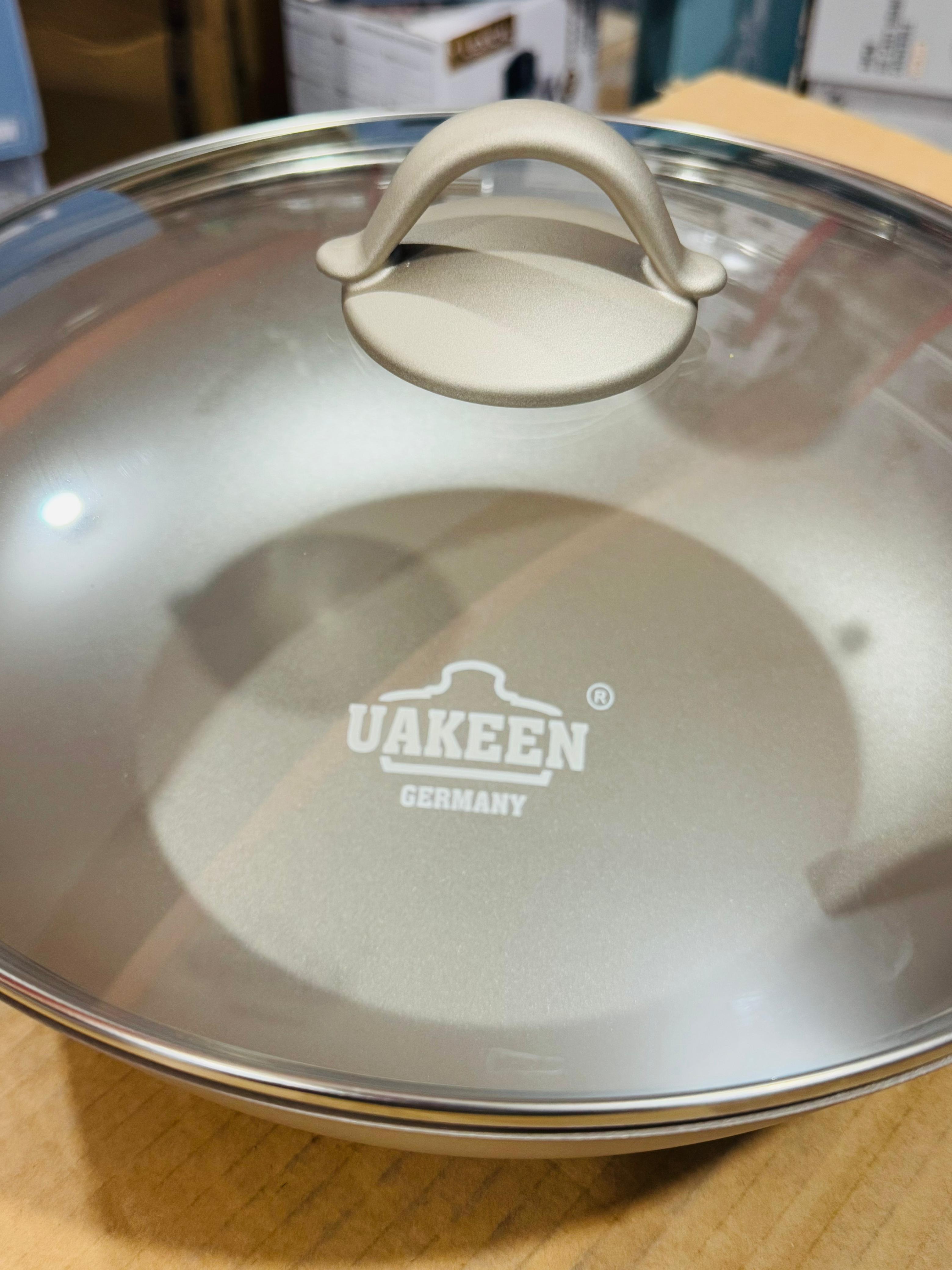 Uakeen Germany Induction Die-Cast Granite WOK 30cm VK-W530