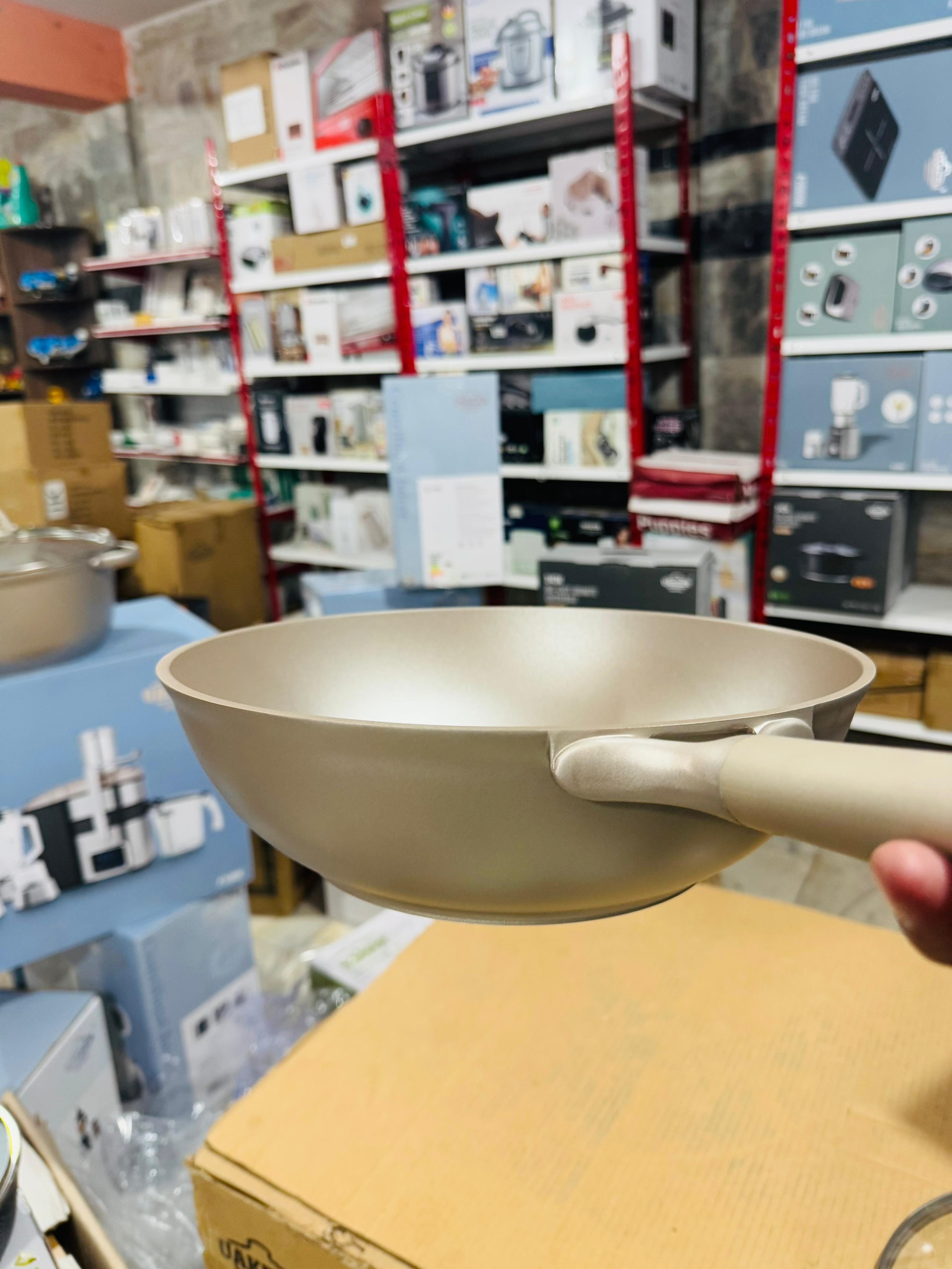 Uakeen Germany Induction Die-Cast Granite WOK 30cm VK-W530