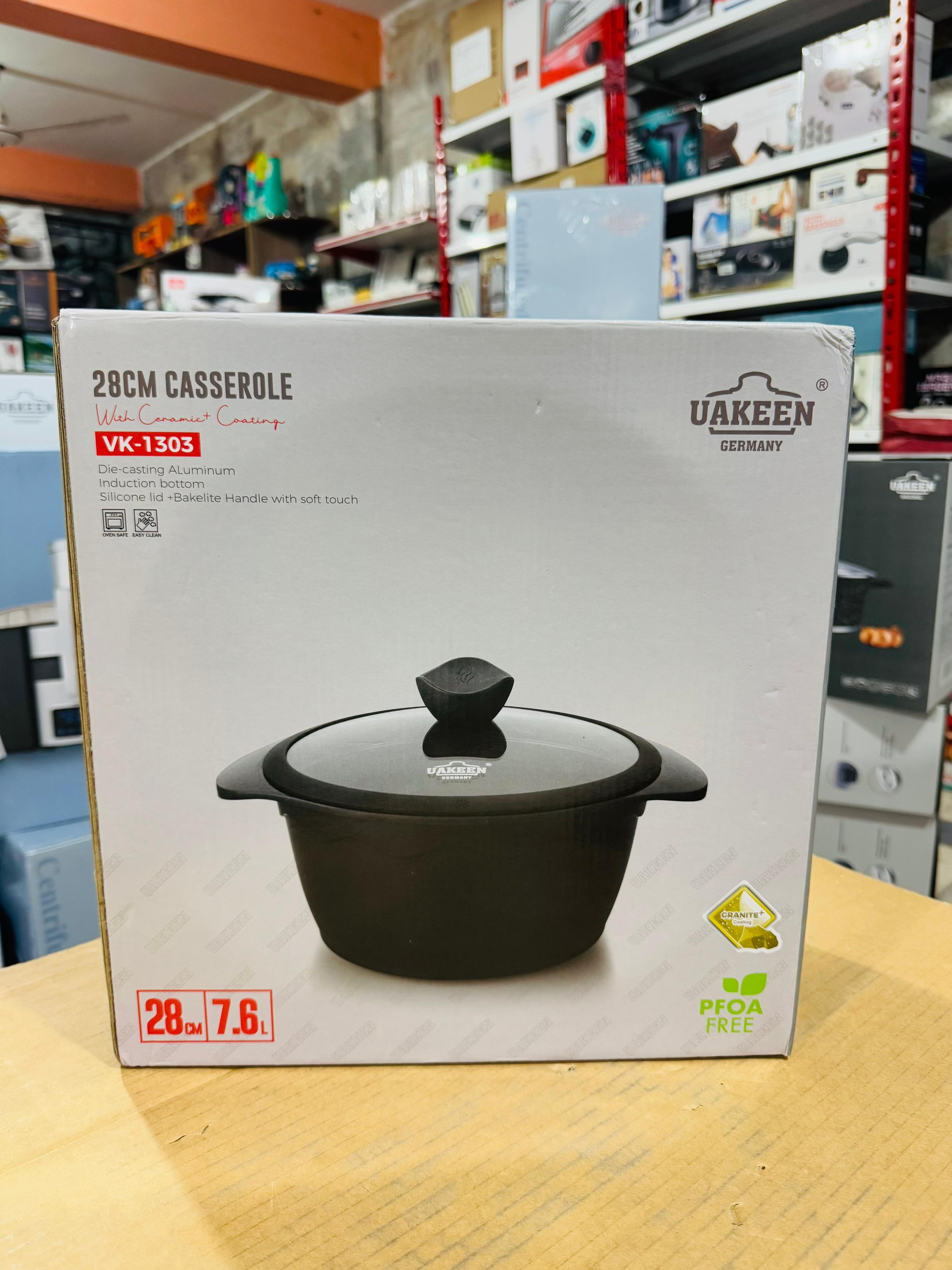 Uakeen Germany Die-Cast Aluminum Casserole 28cm VK-1303
