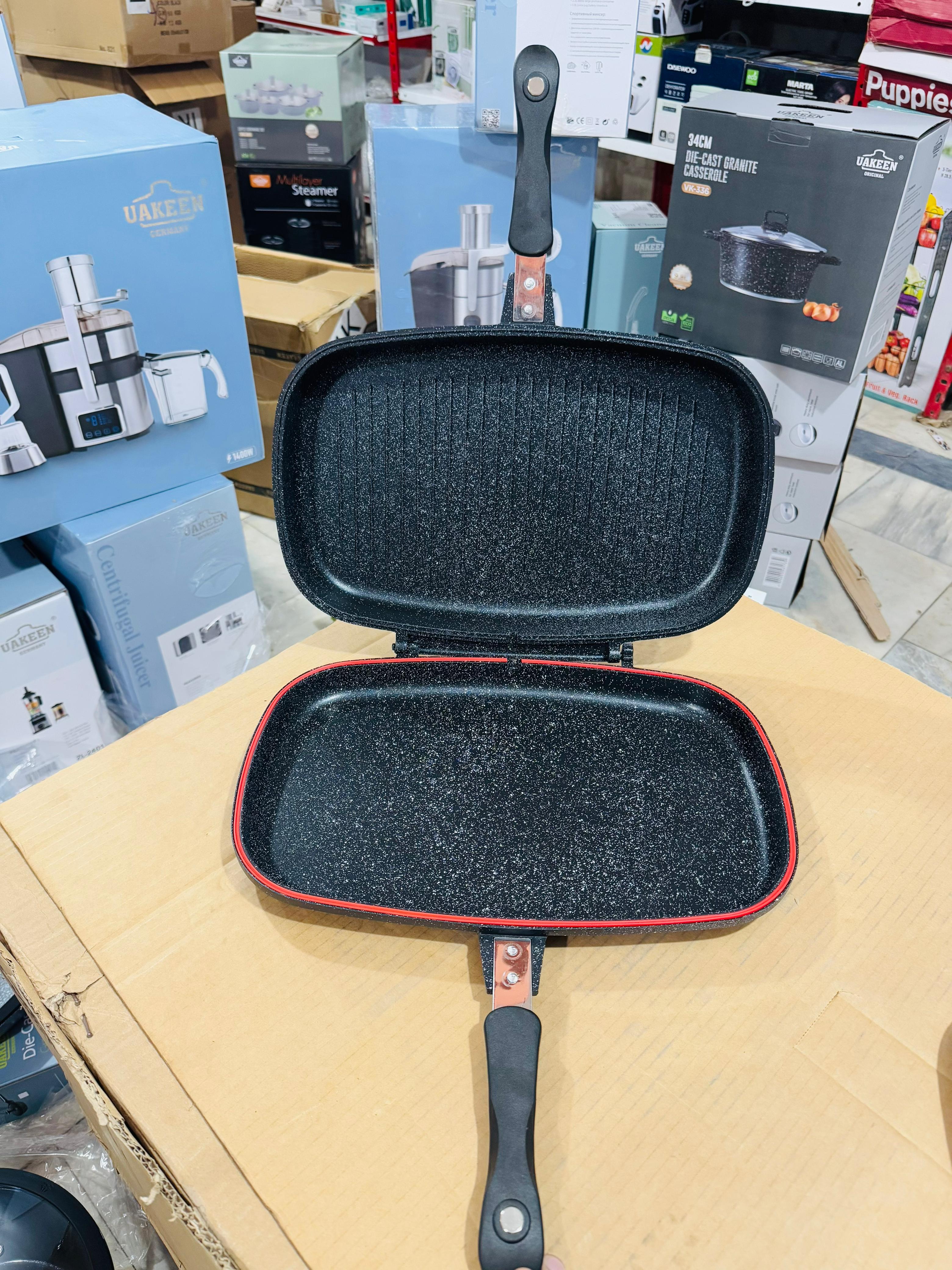 Uakeen Germany Die-Cast Granite Double Frypan