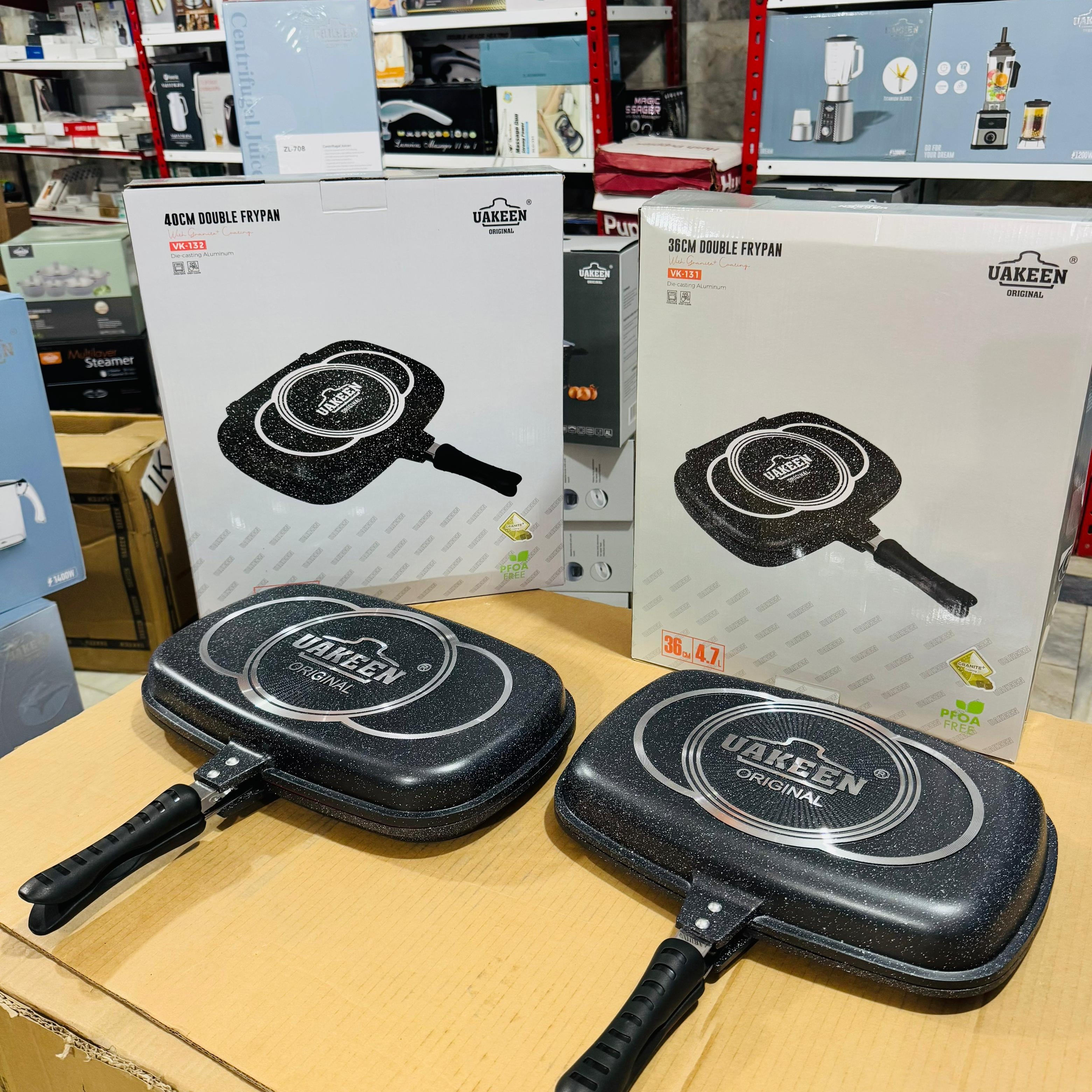 Uakeen Germany Die-Cast Granite Double Frypan