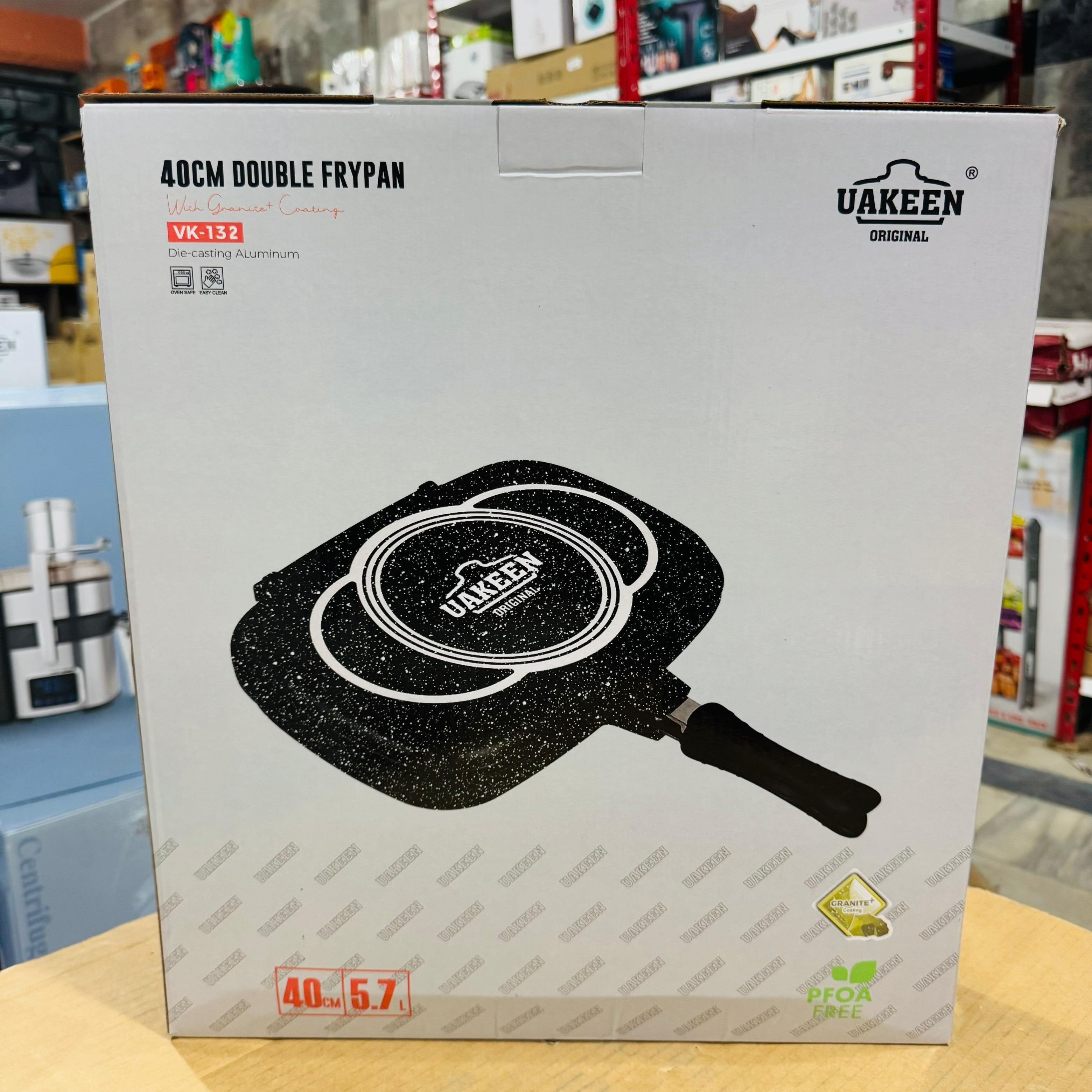 Uakeen Germany Die-Cast Granite Double Frypan