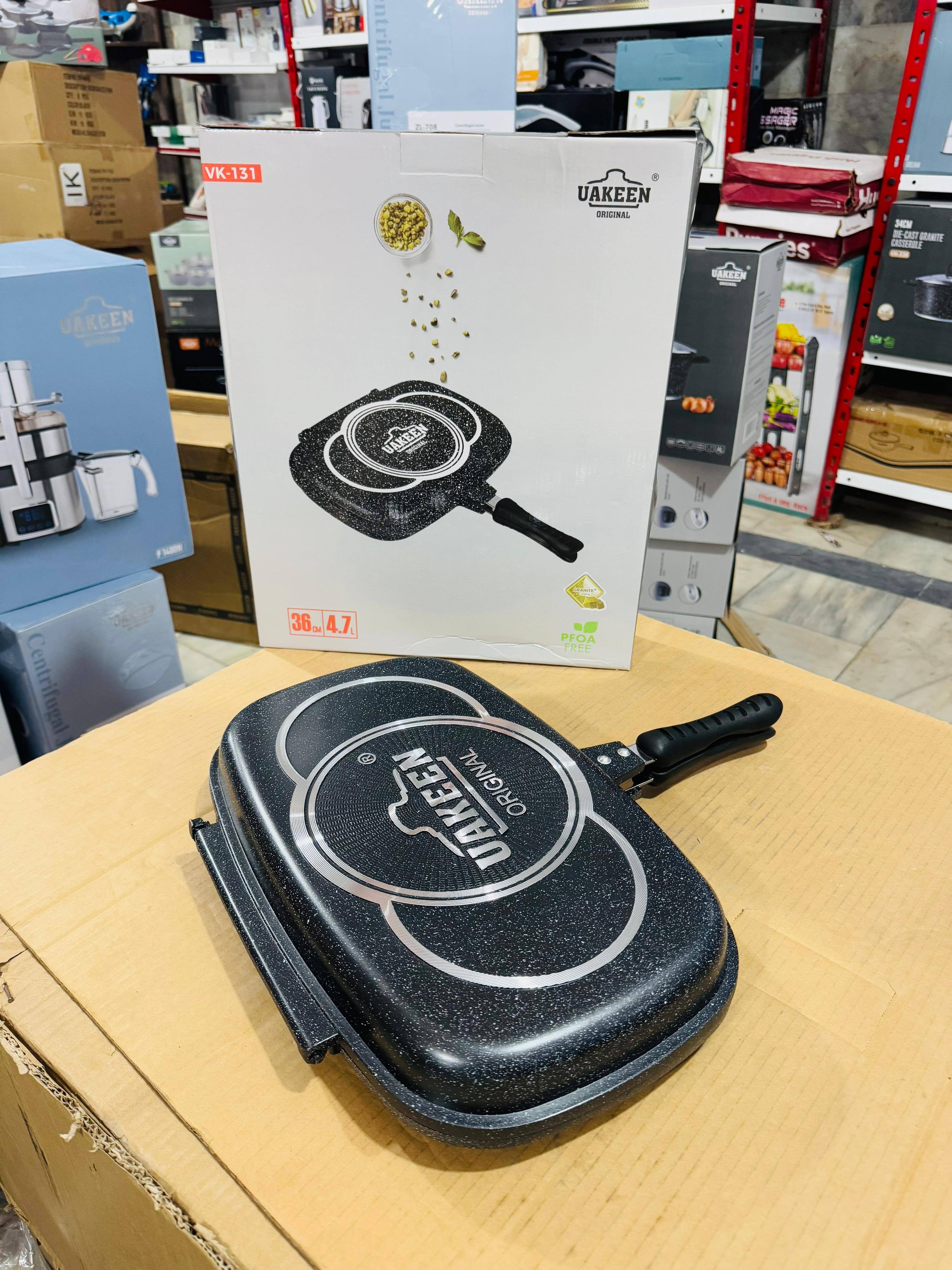 Uakeen Germany Die-Cast Granite Double Frypan