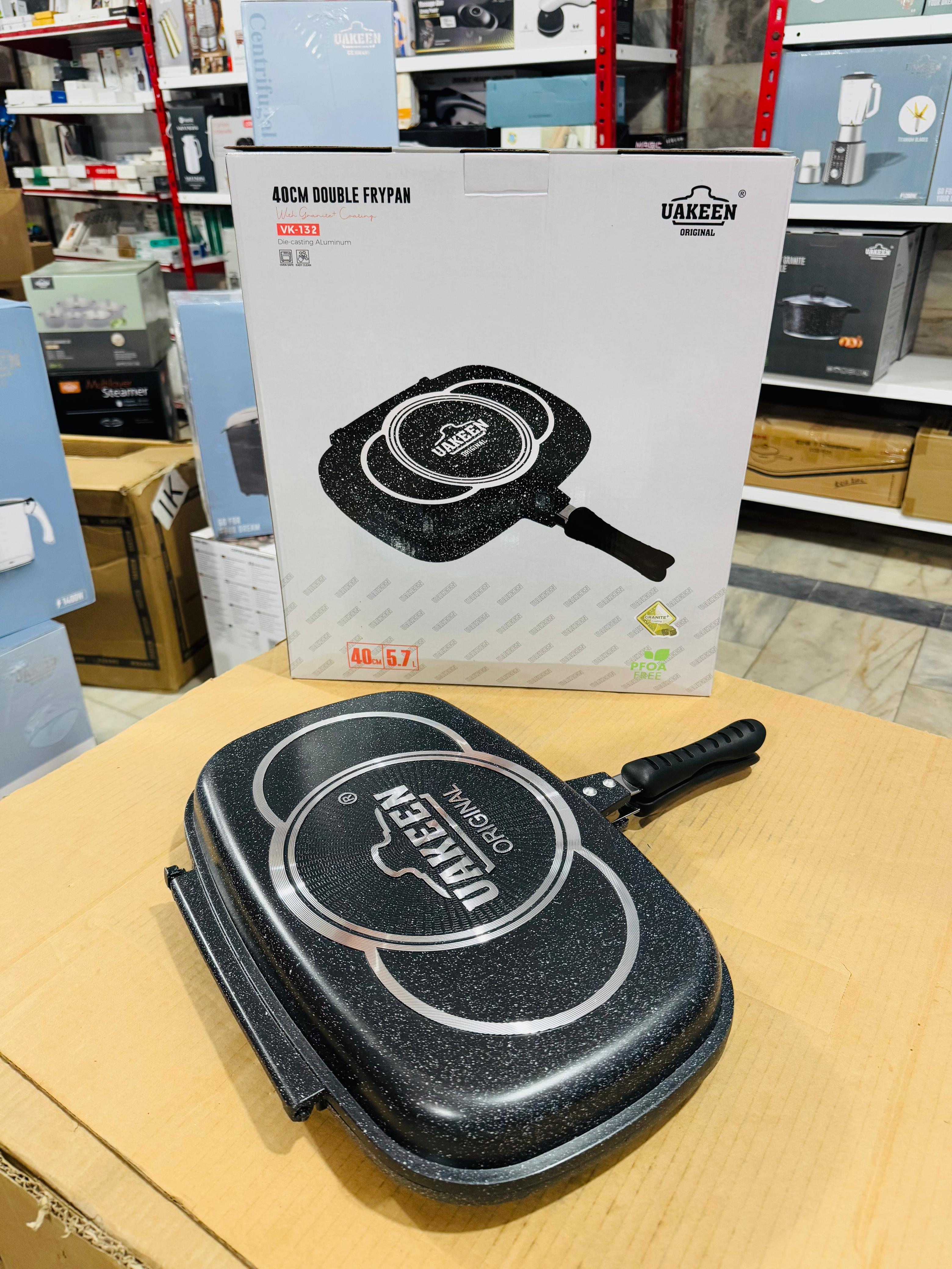 Uakeen Germany Die-Cast Granite Double Frypan